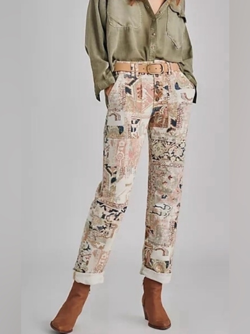Anthropologie Women’s The Wanderer Aztec Boho Patchwork Pants Size 30